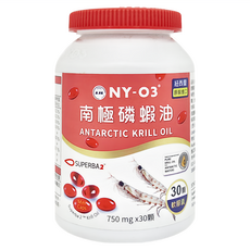 NYO3 南極磷蝦油軟膠囊, 750mg, 30顆, 1瓶