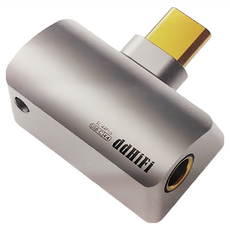 ddHiFi 4.4mm母轉Type-C公 平衡解碼轉接頭 30 x 18 x 12.5mm 9g, 3cm, 銀色, 1個