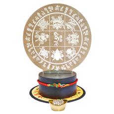 命運好好玩 招財八吉祥LED開運燈, 卡其色, 1個