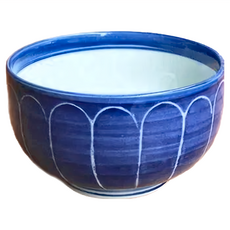 青菊紋4吋井-日本製 直徑13cmx8cm 陶瓷碗, 青菊紋, 1個