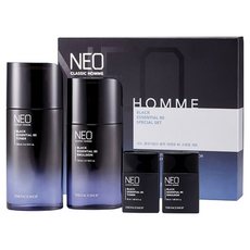 THE FACE SHOP 菲詩小舖 Neo 經典男士黑水潤精華禮盒 4件組, 1盒