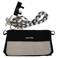 TOTU 拓途 多功能防潑水時尚運動掛繩收納包 手機掛繩 + 夾片組 FB-1, 銀色, 1組