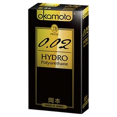 okamoto 岡本 0.02 HYDRO POLYURETHANE 水感勁薄衛生套, 1盒, 12入