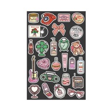 infeelME 暖空紙品 一顆甜心裝飾貼紙 3個, 甜心芭比樂, 1組