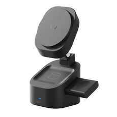 Iwalk Battery 魔方三合一無線充電折疊支架 271.3g 原廠保固, 黑色, 1個