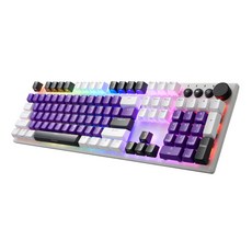 irocks 艾芮克 Wireless 機械式鍵盤 Gateron 茶軸 RGB背光 熱插拔 PBT 雙色鍵帽 白紫黑 IRK74R 原廠保固