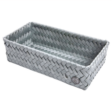 Handedby 編織方形分隔籃double tiny 聚丙烯和50%回收塑膠, 24 x 12 x 7cm, 藍綠色, 1個