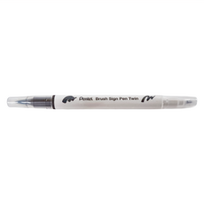 Pentel 飛龍文具 雙頭柔繪筆 SESW30C-T118 焦茶色 10支, 1色, 1盒