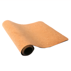 NICOFUN 愛定做 天然軟木瑜伽墊 FYS22668201 3kg, 182 x 66 x 0.6cm, 天然軟木色, 1個