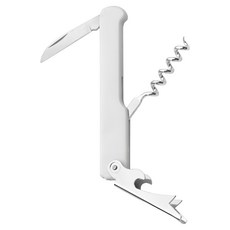 PEDRINI Gadget 酒保開酒器 紅酒開瓶器 啤酒開罐器 鋁箔刀套裝 420不鏽鋼材質, 1支, 白色