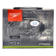 speedo 度數泳鏡 Mariner Pro 單顆 0.0 SD813532G794001 成人用, 黑色 + 灰色, 1個