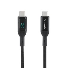 RONEVER 磁吸收納數位顯屏充電線 Type-C, 100cm, 黑色, 1條