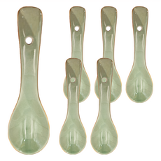 Royal Duke 芙蕾 環金陶瓷系列 湯匙組, 綠色 + 金色, 1組