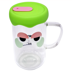 LocknLock 樂扣樂扣 卡通玻璃杯 LLG975GRN 600ml, 混合顏色, 1個