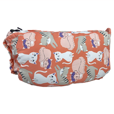 wildfun 野放 可固定功能枕 38 x 23cm, 眼罩貓印花, 1個