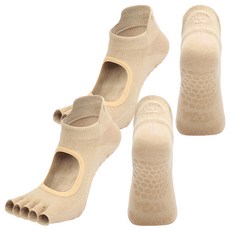 NICOFUN 愛定做 露腳趾腳背防滑瑜伽襪 女襪 FYK24YOGA03 84g 2雙