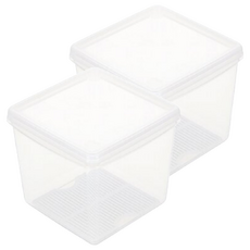 KEYWAY 聯府 名廚22號深型保鮮盒 4.3L, 2個, 2個容器 + 2個蓋子 + 2個濾網