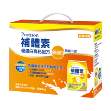 SMAD 補體素 優蛋白禮盒, 無糖不甜, 237ml, 6罐, 1盒