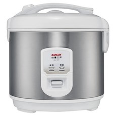 SANLUX 台灣三洋 10人份 不沾塗層厚釜內鍋 可拆式內蓋 電子鍋 700W 基本電力型 Silver ECJ-10TA