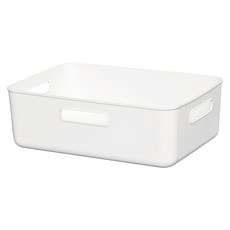 HIMARAYA 附蓋軟式整理箱, 淺寬型 白色, 1入