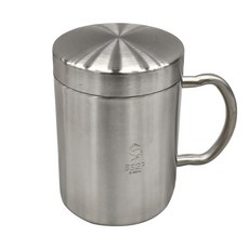 SSGP 三四鋼 防摔304不鏽鋼杯 兒童杯 帶蓋款 10.5 x 7.8 x 7.5cm 188g, 銀色, 1個