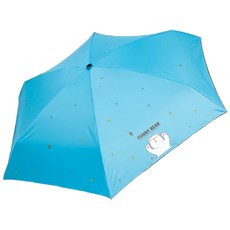 雙龍牌 呆呆熊降溫五折傘 降溫黑膠傘布 纖維防風傘骨 超輕巧 超遮光 晴雨兩用