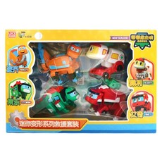 MATTEL 美泰兒 幫幫龍 第4代 迷你變形交通工具模型4件組, 1盒