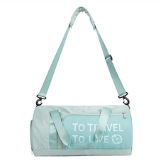 E.City 大容量圓筒運動拉桿瑜珈包 綠色 防潑水記憶布材質, 1個