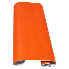 磨砂素色壁紙 PVC材質 防水易打理, 愛馬仕橘