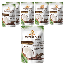 Crispconut 猴子 椰子脆片 巧克力味, 40g, 6包
