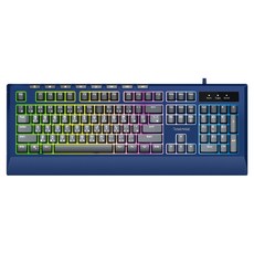 ESENSE 逸盛 電競 有線 鍵盤 深藍色 13-EGK3670BL 混彩發光 104鍵 1年保固 相容 Windows/桌上型電腦/筆記型電腦/PS4/PS5/Xbox