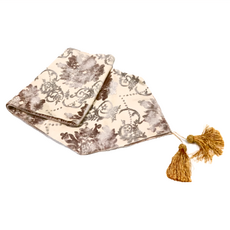 J&N 伊莎締爾檯布 100%聚酯纖維, 38 x 178cm, 卡其色, 1個