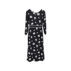 조르지오 아르마니 중고 플로럴 프린트 미디 드레스