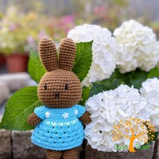Just Dutch Melanie 杏花洋裝 手工編織娃娃, 1個
