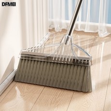DFMEI 掃把簸箕套裝組合家用掃帚刮水器不粘頭髮撮箕掃地神器笤帚垃圾鏟, 奶油白單掃把:如圖, 1個