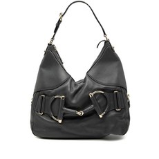 구찌 중고 2000-2015 Leather Web Horsebit Heritage Hobo shoulder bag
