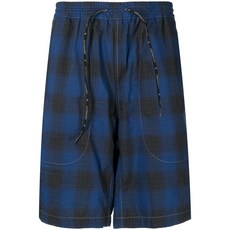 앤드원더 체크 프린트 트랙쇼츠