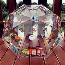 good 車透明兒童雨傘幼兒園可愛卡通直柄變形金剛學生男孩傘
