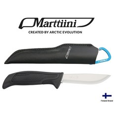Marttiini 芬蘭北歐直刀 Skinner ERGO 不銹鋼刀刃 橡膠柄 皮製刀鞘 附掛環, 1個