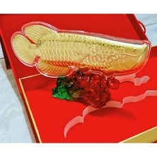 純金箔龍魚套組禮盒(陸檢證書,琉璃底座), 1個