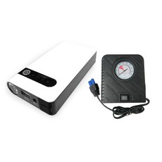 【任e行】PT-106 12000mAh 行動電源 救車電源, PT106救車電源(白色)+打氣機