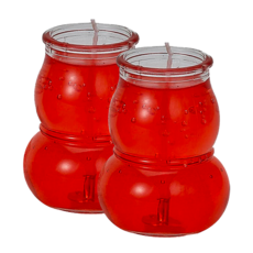 5號葫蘆蠟燭(紅)一箱48對 祭祀蠟燭 紅色葫蘆造型 祈福祭祖, 1套