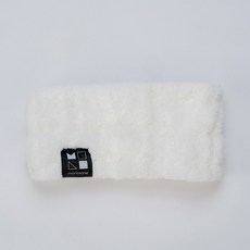 MONOTONE 系列, 1個, 純棉髮帶 典雅白 20X9CM, 典雅白