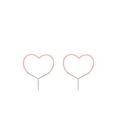 와이프로젝트 투톤 하트 셰이프 이어링