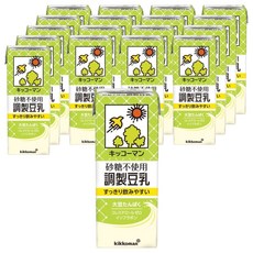 KIKKOMAN 龜甲萬 無需加糖的豆漿, 18個, 200ml