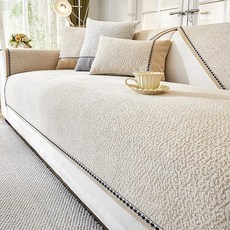 輕奢雪尼爾沙發墊四季通用2024新款高級感沙發坐墊防滑坐墊皮沙發套罩蓋布