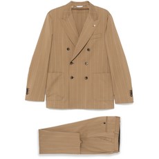 마뉴엘리츠 핀스트라이프 더블 브레스티드 수트