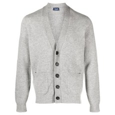 드루모어 V넥 멜란지 울 가디건