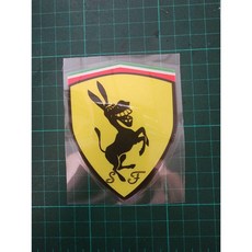 搞笑法拉驢反光車貼 汽車機車改裝裝飾 趣味遮痕車尾拉花, 1個, 小張 頭向右 單個7.4X9CM