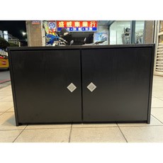 貓的水族 3尺木架 90x45x52cm 黑木紋雙門櫃, 1個, 長90*寬45*高52